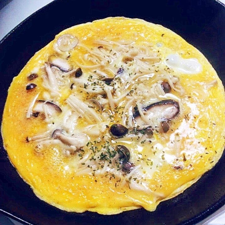 塩きのこアレンジ オープンオムレツ レシピ 作り方 By あさこんぶ 楽天レシピ 塩きのこアレンジ オープンオムレツ レシピ 作り方 By あさこんぶ 楽天レシピ